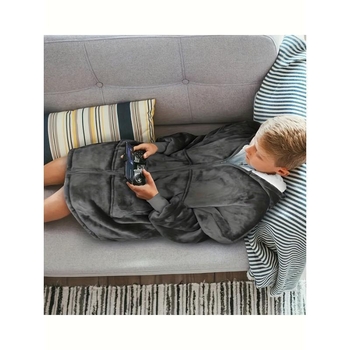 Vīriešu kapucēta nakts komplekts - Cartoon stils, Half-side Fleece audums, kokvilnas maisījums zem 30%, 2025. gada pavasaris