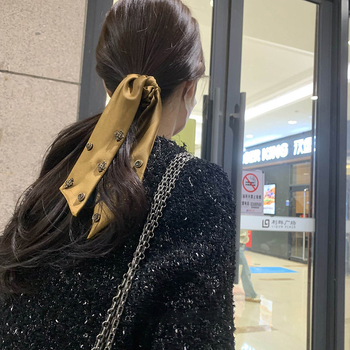 Auduma matu riņķītis - Roku darbs, Korejas stils, Liela elastība, Maca Baka