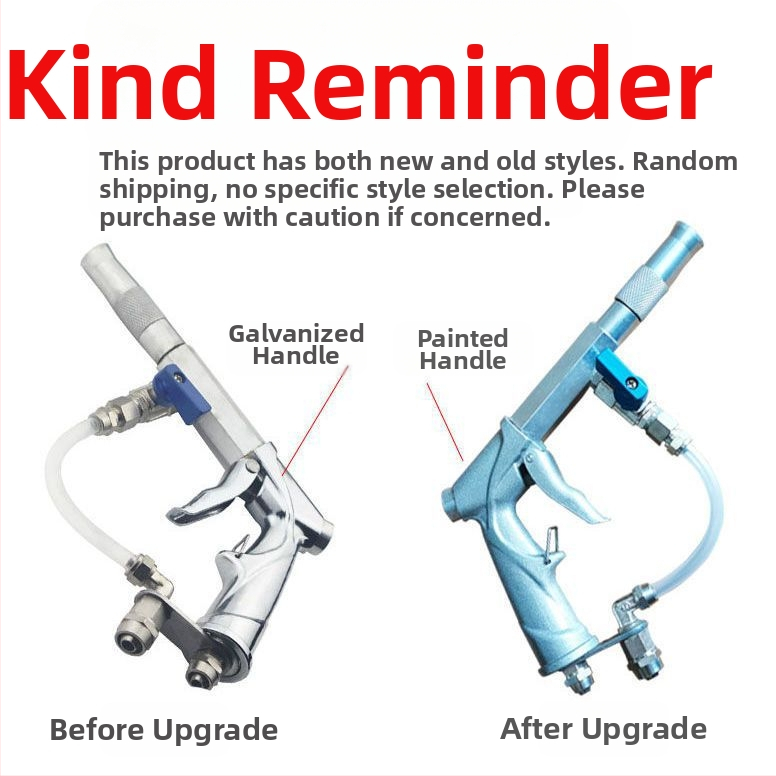 Wangchi двуфункционален въздух‑вода високонапорен почистващ пистолет за миене на автомобили, ABS глава на пистолета, двойна тръба