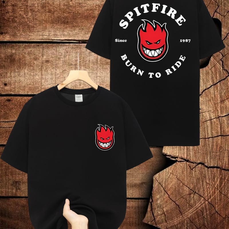 Muška Spitfire grafička majica, 95% pamuka, grafički otisak, okrugli izrez, kratki rukavi