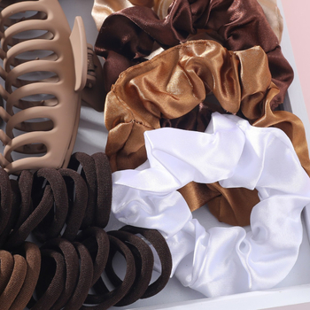 Комплект аксесоари за коса, 79 части, серия принцеса, корейски стил, изработени от плат, геометрични фигури, за деца