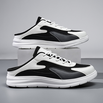 Rice movement uždarų pirštų paplūdimio sandalai su tinkline viršutine ir EVA padu