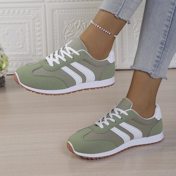 Női sportcipő PU felsőrész, kerek orr, légáteresztő, fűzős, gumitalp