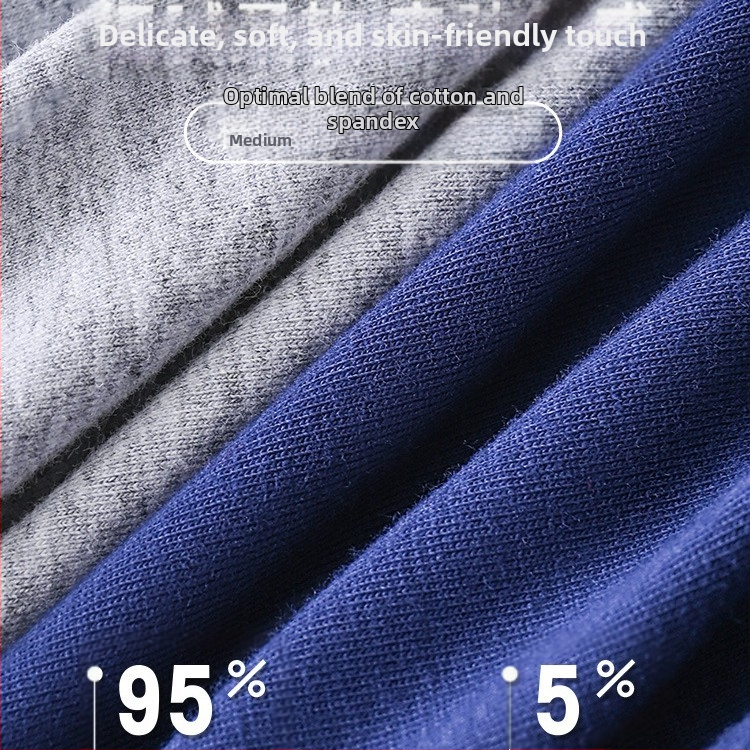 Мъжко памучно долно бельо със средна талия, антибактериално, памучна подплата на чатала, пролет 2025