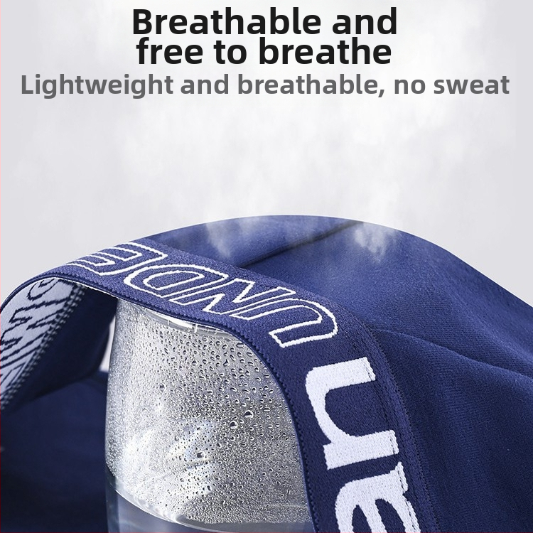 Мъжко памучно долно бельо със средна талия, антибактериално, памучна подплата на чатала, пролет 2025