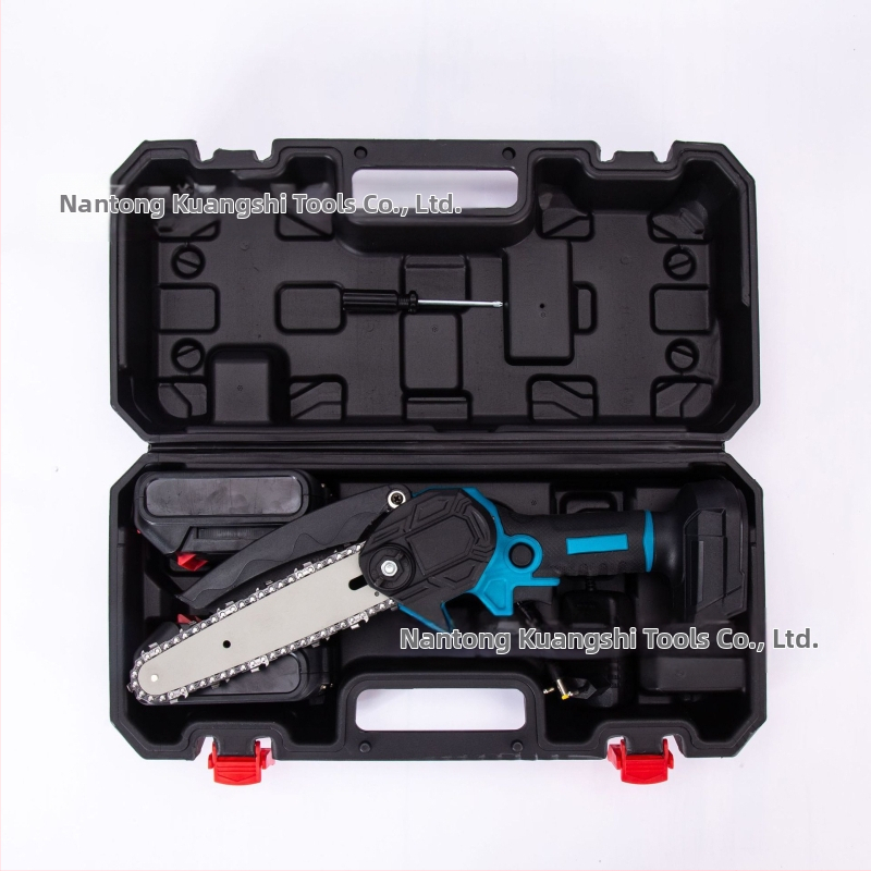 Електрическа верижна пила, безжична, ръчна, висока мощност (21V литиево-йонна батерия, материал на веригата: стомана, диапазон на напрежение: AC еднофазно и DC ≤ 50V)