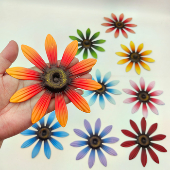 Dzelzs sienas pakaramais ar ziedu motīvu, ģeometriska forma (dzelzs • zieds • Mijia crafts • ģeometriska forma)