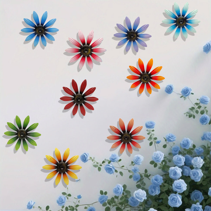 Dzelzs sienas pakaramais ar ziedu motīvu, ģeometriska forma (dzelzs • zieds • Mijia crafts • ģeometriska forma)