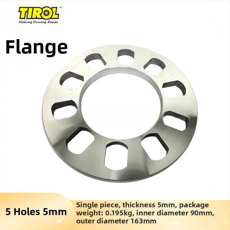 TIROL aliuminio lydinio ratų hub flanšas — 5 ir 4 skylės, storis 12 mm, pritaikymas galimas
