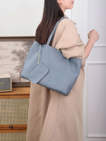 Honglilai gradska minimalistička tote torba od prave kože, vrhunska teleća koža, otvoreni gornji dio