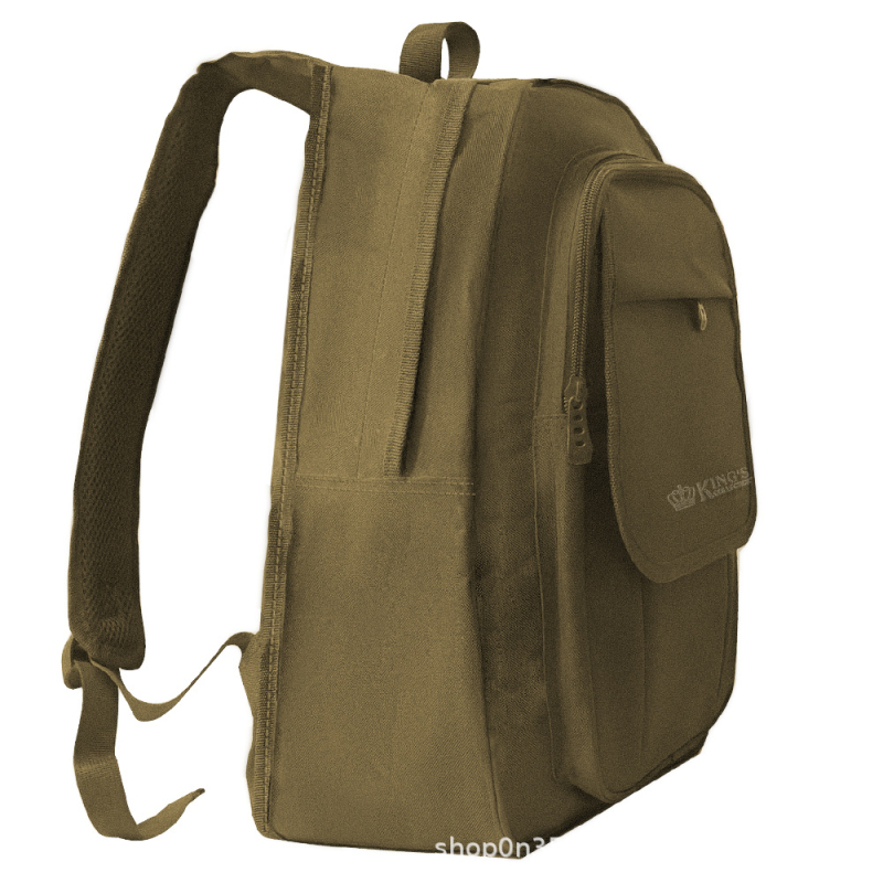 Unisex daudzfunkcionāla mugursoma ar dubultiem plecu siksnām, Oxford audums, izšūts logotips; piemērota kempingam, ceļojumiem un āra sportam; tilpums zem 20 L; der 12 collu klēpjdatoram