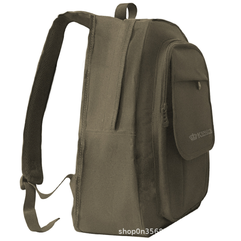 Unisex daudzfunkcionāla mugursoma ar dubultiem plecu siksnām, Oxford audums, izšūts logotips; piemērota kempingam, ceļojumiem un āra sportam; tilpums zem 20 L; der 12 collu klēpjdatoram