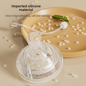 Bērnu barošanas pudelīte ar platāku atveri, no PP materiāla, izliektu dizainu, ar rokturi, pret aizrīšanos, pret uzpūšanos