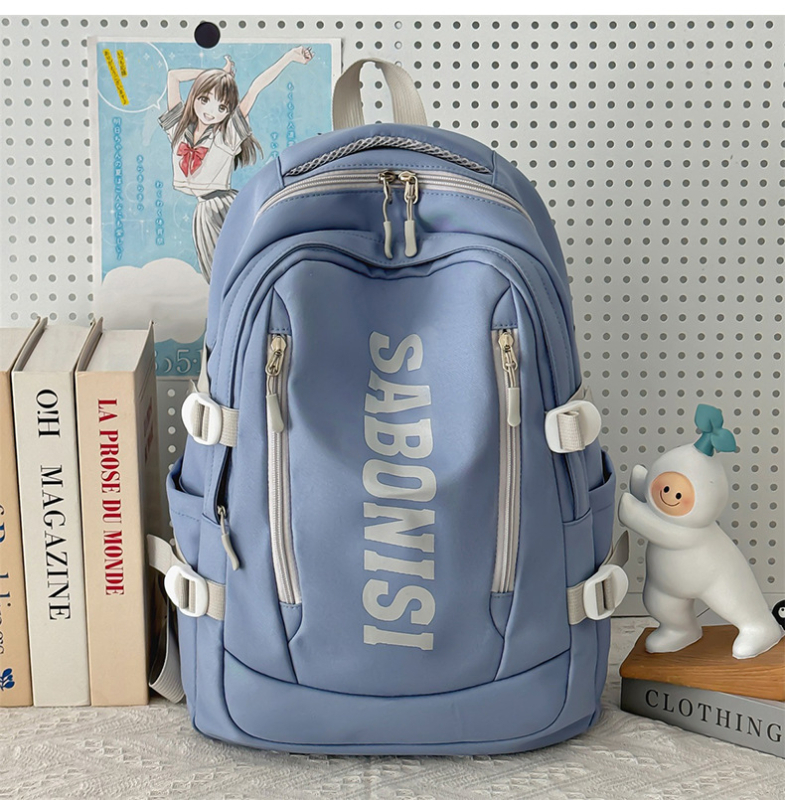 Unisex mugursoma universitātei un ceļojumiem, poliesters, gaisa spilvena plecu siksnas, tilpums zem 20 L, vieta 13 collu klēpjdatoram, vienkrāsains