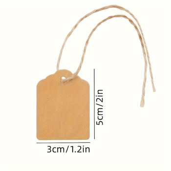 Etichete de cadouri din hârtie cu sfoară din cânepă — etichete de preț goale, personalizabile; materiale: hârtie Kraft, hârtie fragilă, etichetă PVC, etichetă oglindă; cod articol jd601099892677897