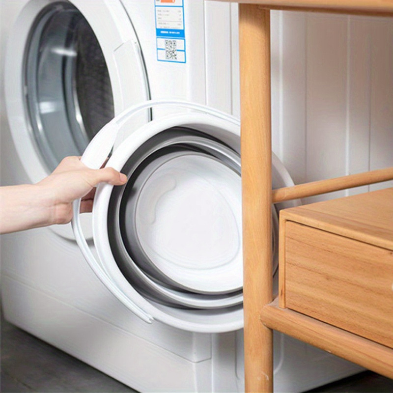 Αναδιπλούμενη λεκάνη με οπή για κρέμασμα, φορητή υπαίθρια λεκάνη για πλύσιμο αυτοκινήτου και ψάρεμα, υλικό PP+TPR