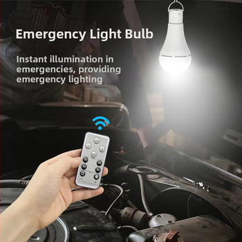 Uzlādējama ārkārtas lampiņa ar tālvadību, mājas lietošanai, iebūvēts akumulators, 5–6V ievade, 350–500 lm, 180° starojums, regulējams spilgtums