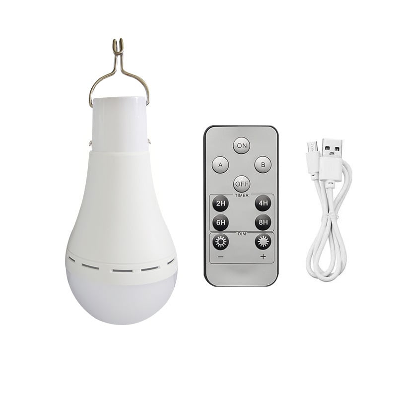 Uzlādējama ārkārtas lampiņa ar tālvadību, mājas lietošanai, iebūvēts akumulators, 5–6V ievade, 350–500 lm, 180° starojums, regulējams spilgtums