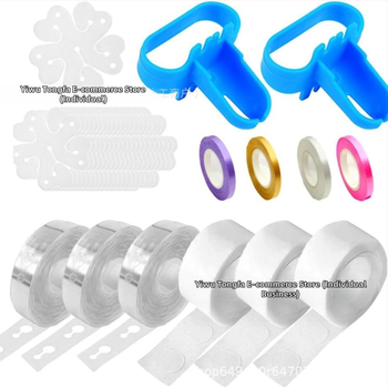 Set dopunila za balone za uređenje prostora: zaveži, lančići, točkice, trake i klipse s cvjetnim motivom • Plastika • Stil modernog minimalizma, svečani stil • Pogodno za vjenčanja i događaje