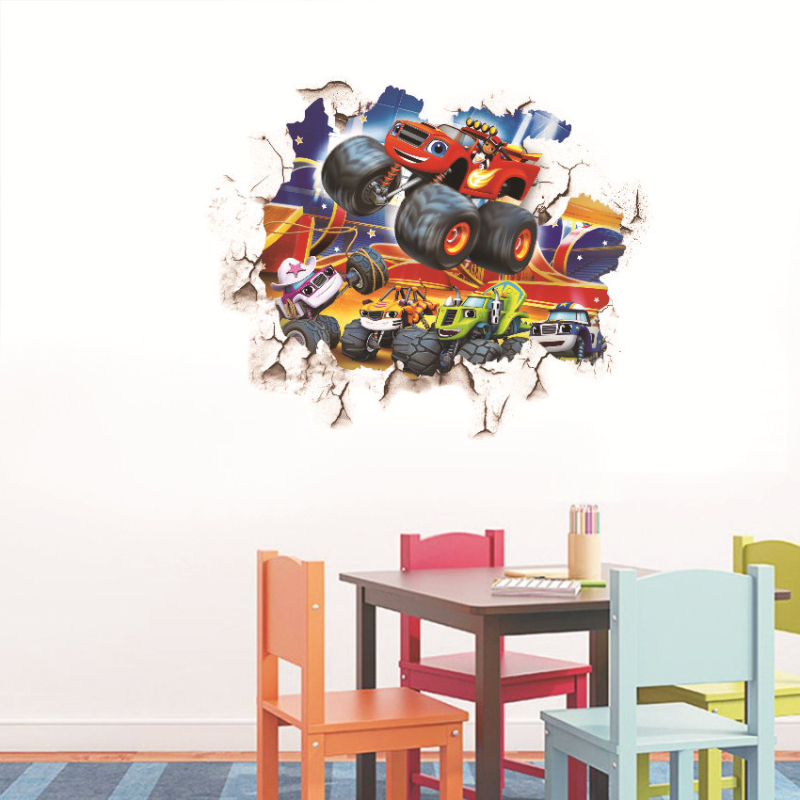 Monster Team sienas uzlīme bērnu istabai – grafiti karikatūra, PVC materiāls, 1 gab., jautrs dzīvnieku motīvs