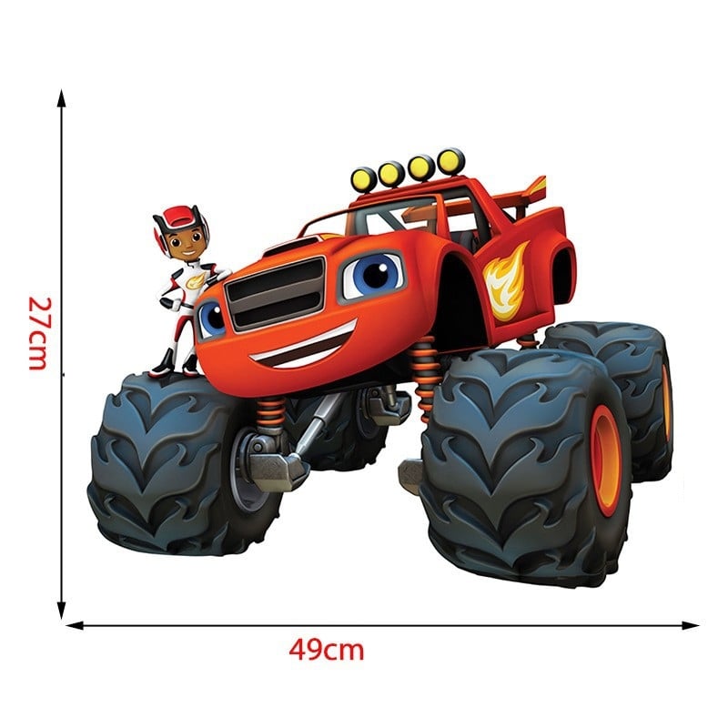 Monster Team sienas uzlīme bērnu istabai – grafiti karikatūra, PVC materiāls, 1 gab., jautrs dzīvnieku motīvs