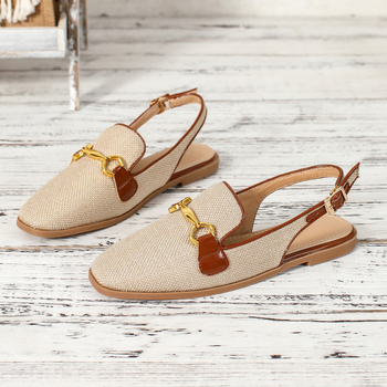 Sieviešu slip-on mūļu kurpes ar apaļu purnu, PU augšdaļa, zems papēdis 1-3 cm, ar vienu siksnu