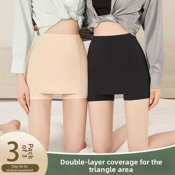 Γυναικείοι κολάν με διπλού στρώματος, ενσωματωμένα σορτσάκια για σεμνότητα, ύφασμα Milk Silk, μήκος τριών τετάρτων, διαπνέοντα
