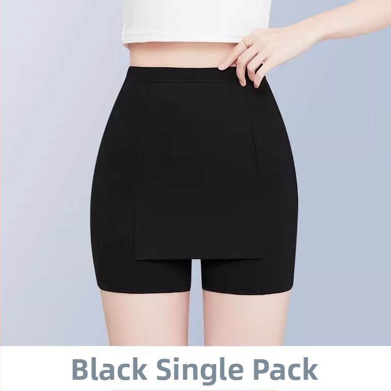 Γυναικείοι κολάν με διπλού στρώματος, ενσωματωμένα σορτσάκια για σεμνότητα, ύφασμα Milk Silk, μήκος τριών τετάρτων, διαπνέοντα