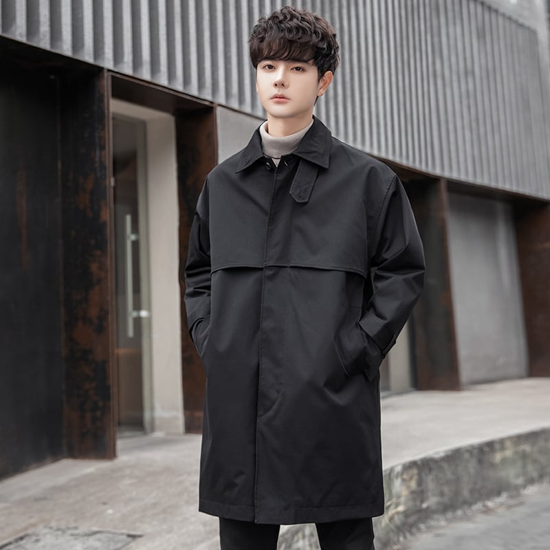 Vīriešu vēja jaka stilā, brīva griezuma, kakla turn-down, vienas rindas aizdare, audums Modal ar zaķa kažoku