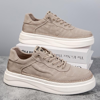 Unisex slip-on kurpes bez šņorēm, ar apaļu purnu, auduma augšdaļa, gumijas putu zole, papēža augstums 3–5 cm