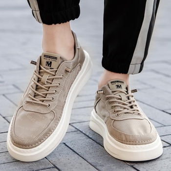 Unisex slip-on kurpes bez šņorēm, ar apaļu purnu, auduma augšdaļa, gumijas putu zole, papēža augstums 3–5 cm