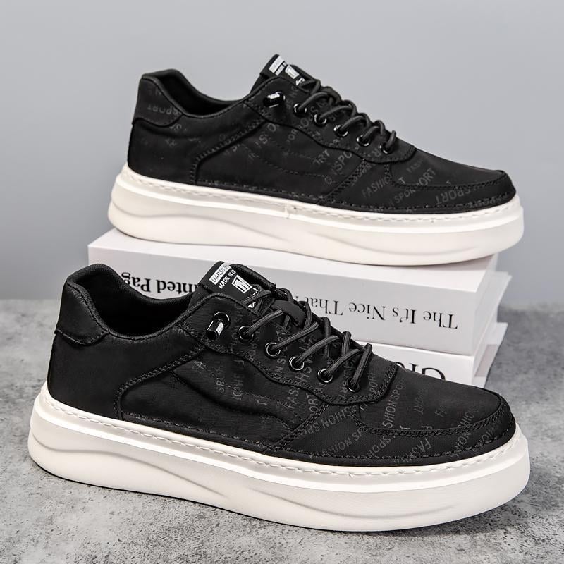 Unisex slip-on kurpes bez šņorēm, ar apaļu purnu, auduma augšdaļa, gumijas putu zole, papēža augstums 3–5 cm