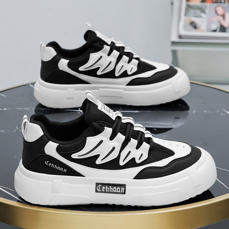 Skate apavi – zemā augšdaļa, mākslīgā PU augšdaļa, gumijas zole, šņorēšana, ikdienas stils visām sezonām