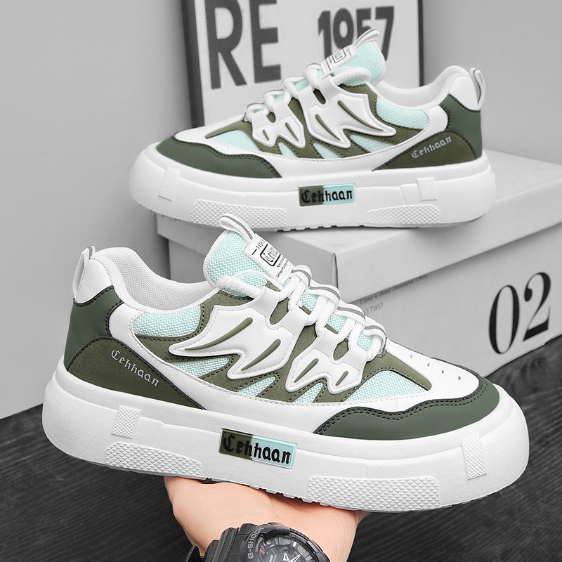 Skate apavi – zemā augšdaļa, mākslīgā PU augšdaļa, gumijas zole, šņorēšana, ikdienas stils visām sezonām