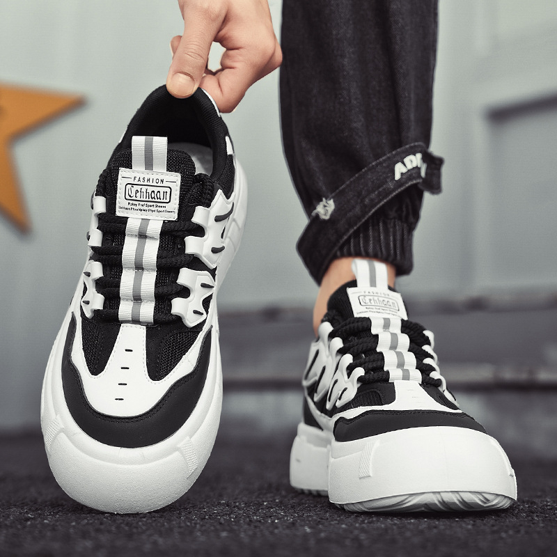 Skate apavi – zemā augšdaļa, mākslīgā PU augšdaļa, gumijas zole, šņorēšana, ikdienas stils visām sezonām