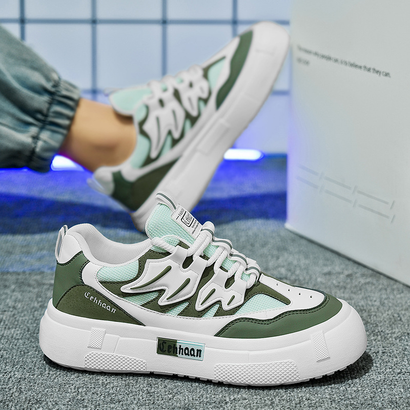 Skate apavi – zemā augšdaļa, mākslīgā PU augšdaļa, gumijas zole, šņorēšana, ikdienas stils visām sezonām