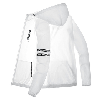 Jakna s kapuljačom za ljeto – zaštita od sunca 50+, prednji zip, lagana poliester mješavina