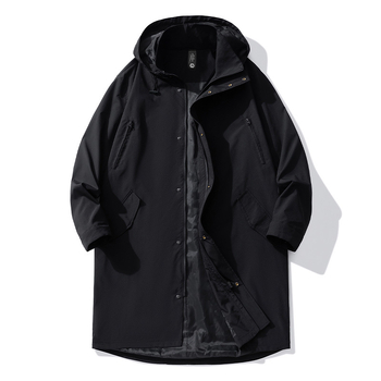 Gobtuvas striukė su stovinančia apykakle, užtrauktuku priekyje, laisvas kirpimas, ilgas