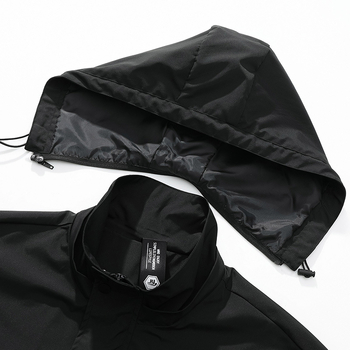 Gobtuvas striukė su stovinančia apykakle, užtrauktuku priekyje, laisvas kirpimas, ilgas