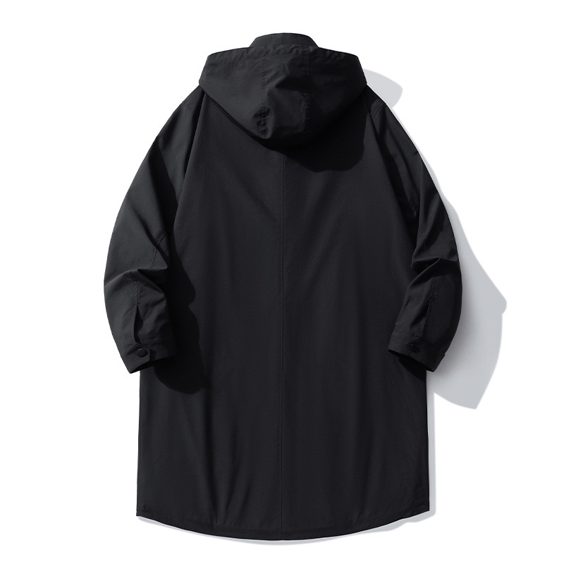 Gobtuvas striukė su stovinančia apykakle, užtrauktuku priekyje, laisvas kirpimas, ilgas