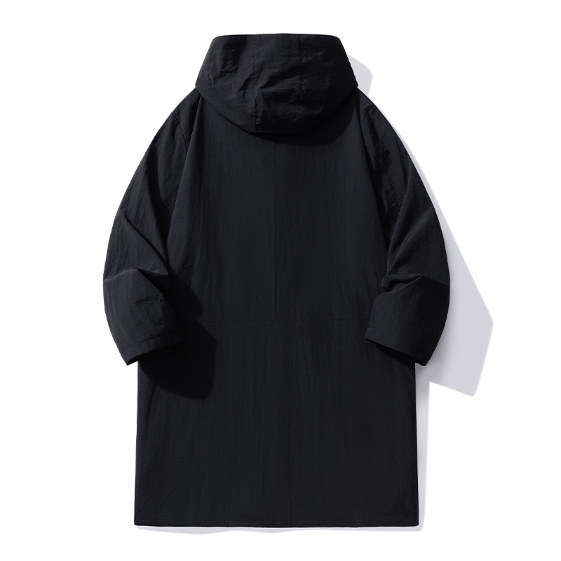 Gobtuvas striukė su stovinančia apykakle, užtrauktuku priekyje, laisvas kirpimas, ilgas