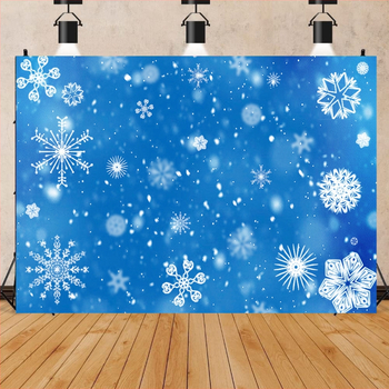 Božićno pozadinsko platno s pahuljama za fotografiju | vinil pozadina, scenografska fotografija, težina 0.16–0.33 kg