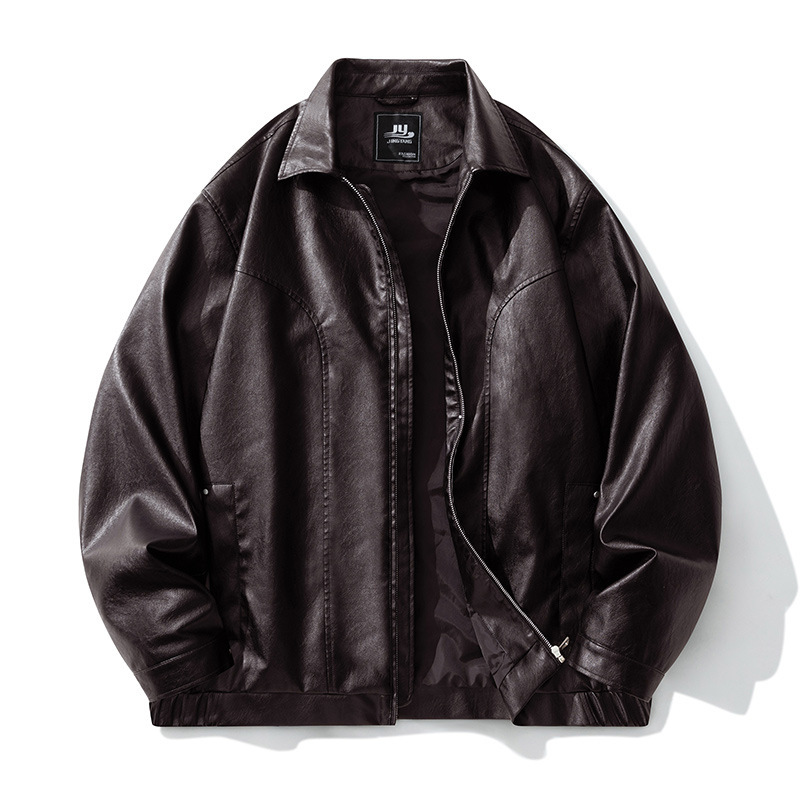 Vīriešu jaka ar apgrieztu apkakli, rāvējslēdzēja aizdare, brīvs piegriezums, sānu kabatas, ūdensizturīga un pretvēja