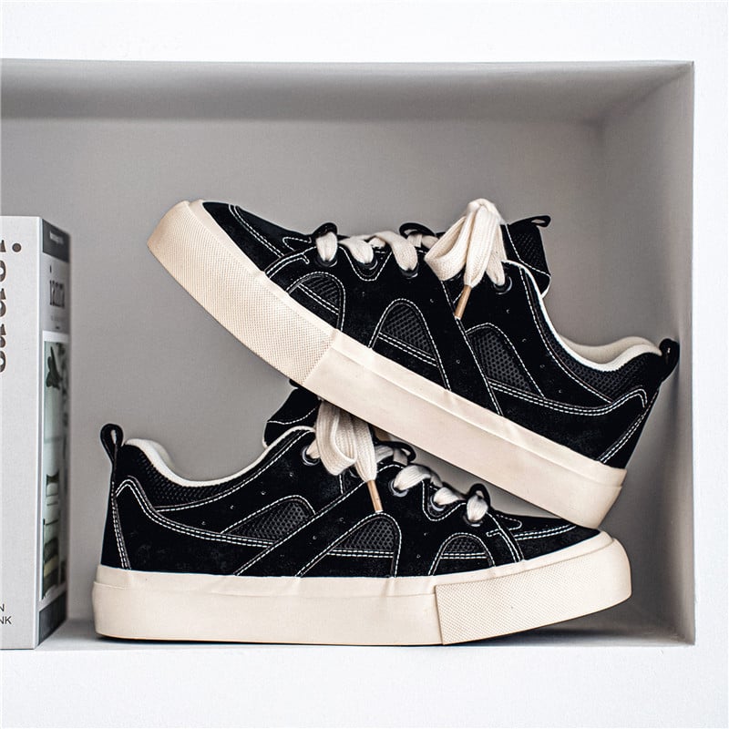 Muške tenisice s kružnim vrhom prsta, gornji dio od sintetičkog PU, gumeni potplat, niski kroj, visina peta 3–5 cm, korejski Leisure stil