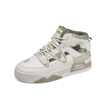 Muške skate tenisice s PU kožnim gornjim dijelom, okrugli vrh, srednja visina pete 3-5 cm, gumeni potplat