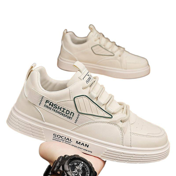 Унисекс нископрофилни ежедневни спортни обувки – върхът от имитирана кожа, подметка PE, пролет, модел AW&2289