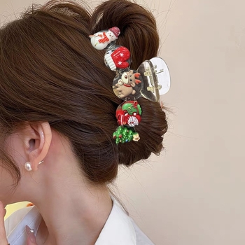 Matu spraude ar Ziemassvētku motīvu – Ziemassvētku vecīša un haizivs motīvs, plastmasa/rezīns, sievietēm, ziemā 2025