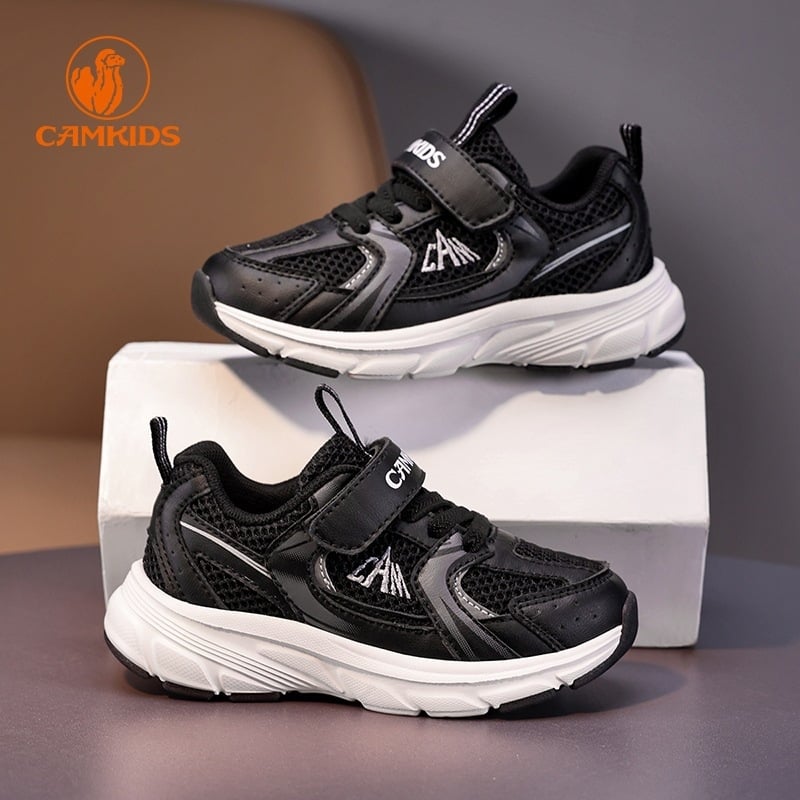 CAMKIDS Vaikų sportbačiai berniukams 4–6 metų, kvėpuojantis tinklinis viršus, neslystanti padą