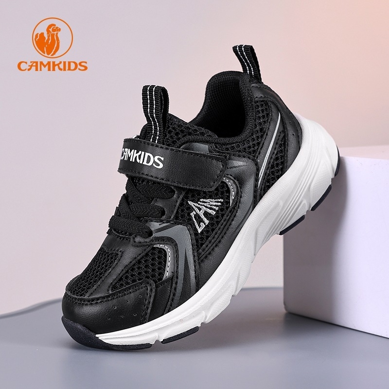 CAMKIDS Vaikų sportbačiai berniukams 4–6 metų, kvėpuojantis tinklinis viršus, neslystanti padą