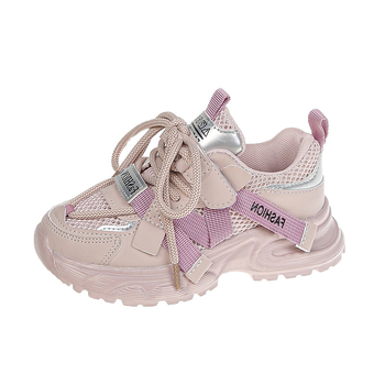 Meitenēm skriešanas apavi - Velcro aizdare, bieza pacēlāja zole augstumam, elpojošs mākslīgās ādas virsējais, gumijas zole, vecums 7-16 gadi, vasara-pavasaris-rudens